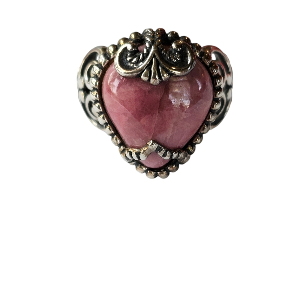 Beautiful Natural Rhodonite Ring in Sterling Silver Size 7! - Picture 2 of 7